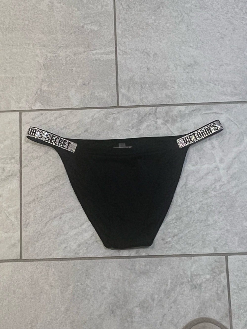 Victoria's Secret Black Bikini Bottom with Logo